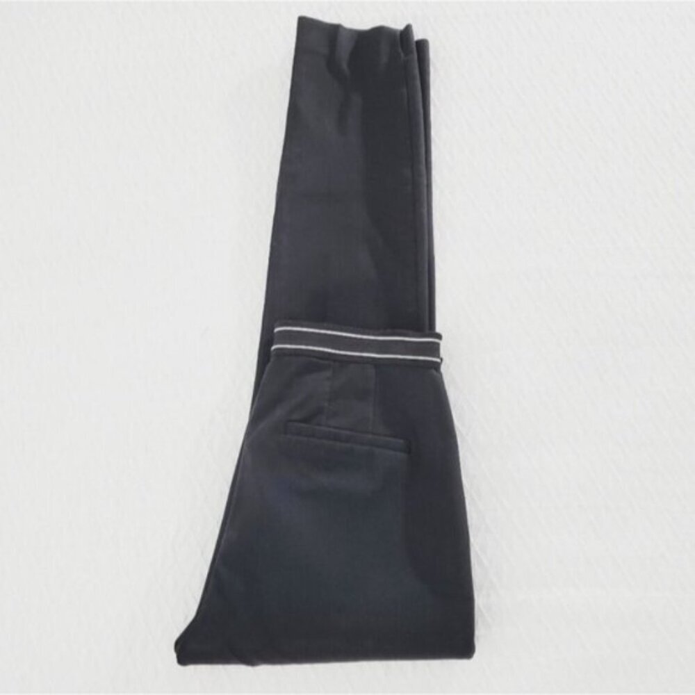 Zara Striped Waistband Cigarette Highwaisted Trouser Ankle Pants